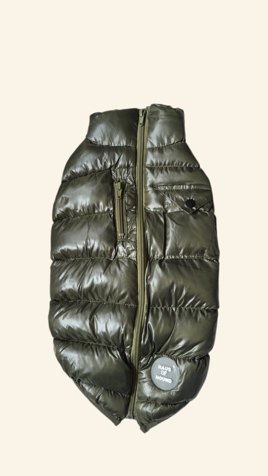 Olive Puffer Gilet