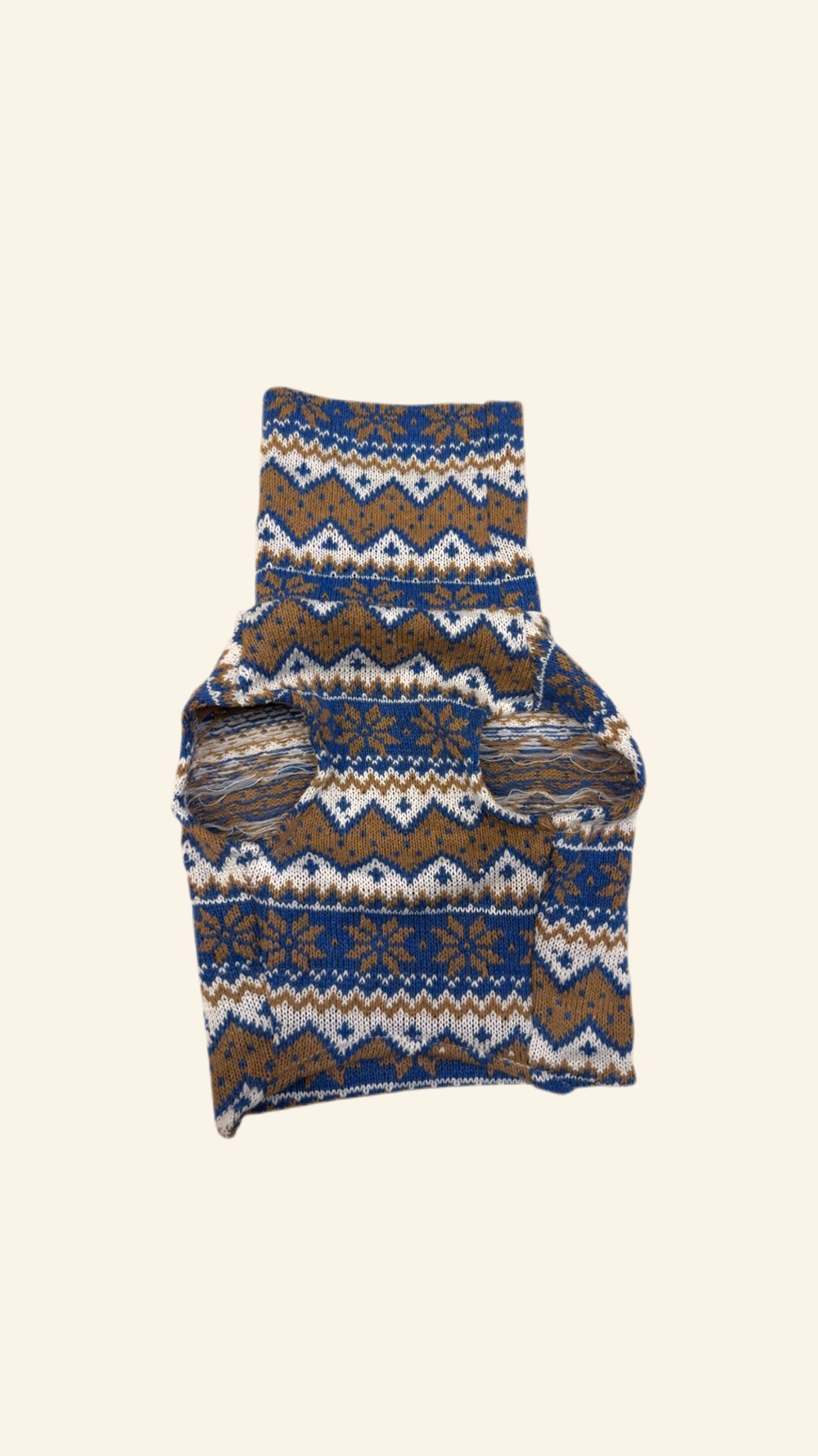 Festive Blue Knit Sweater