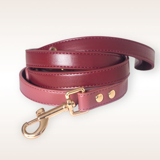 Vegan Leather Lead- Rosewood