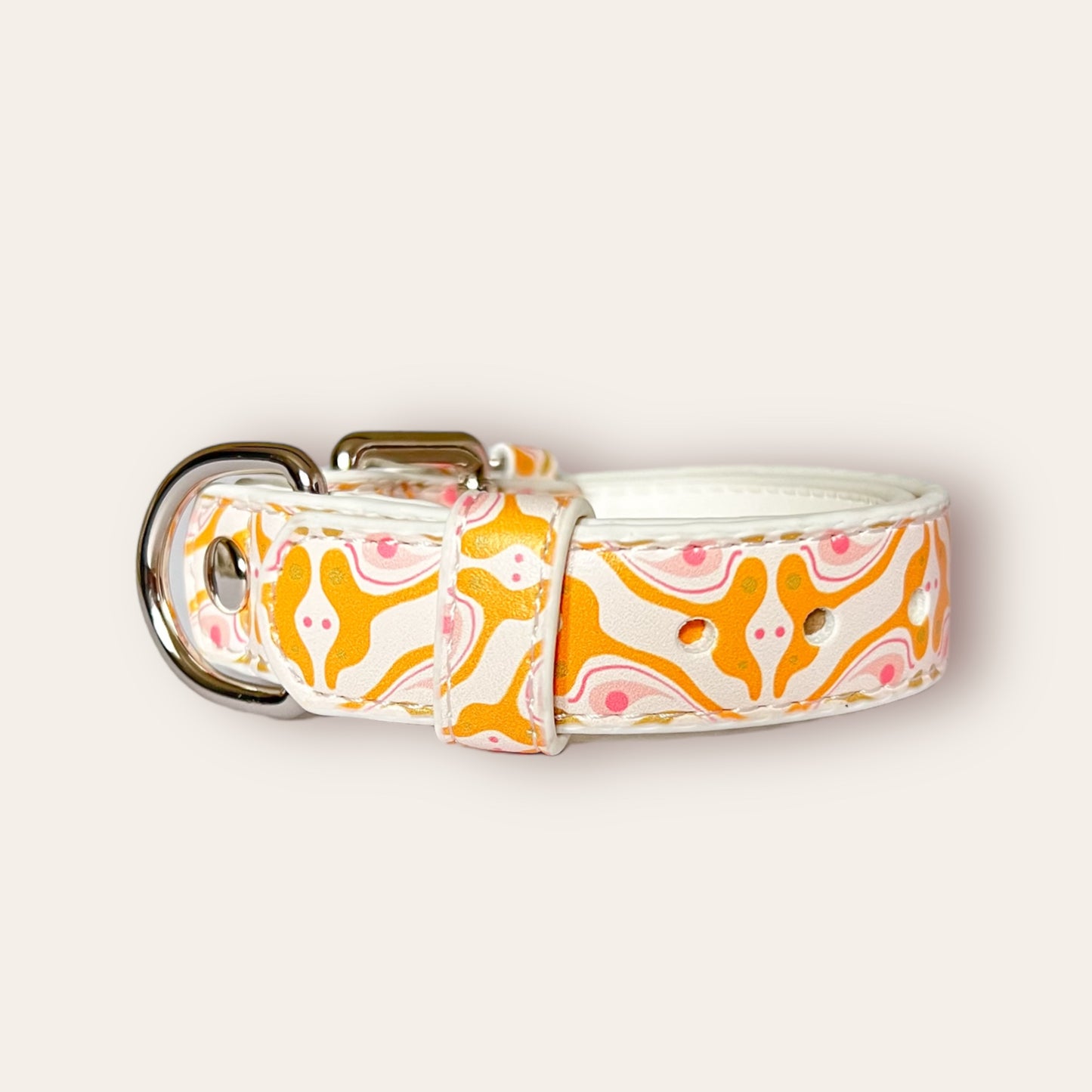 Vegan Leather Collar- Sunkist