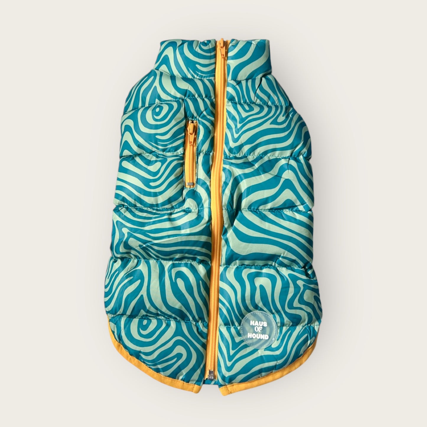 Ocean Waves Puffer Gilet