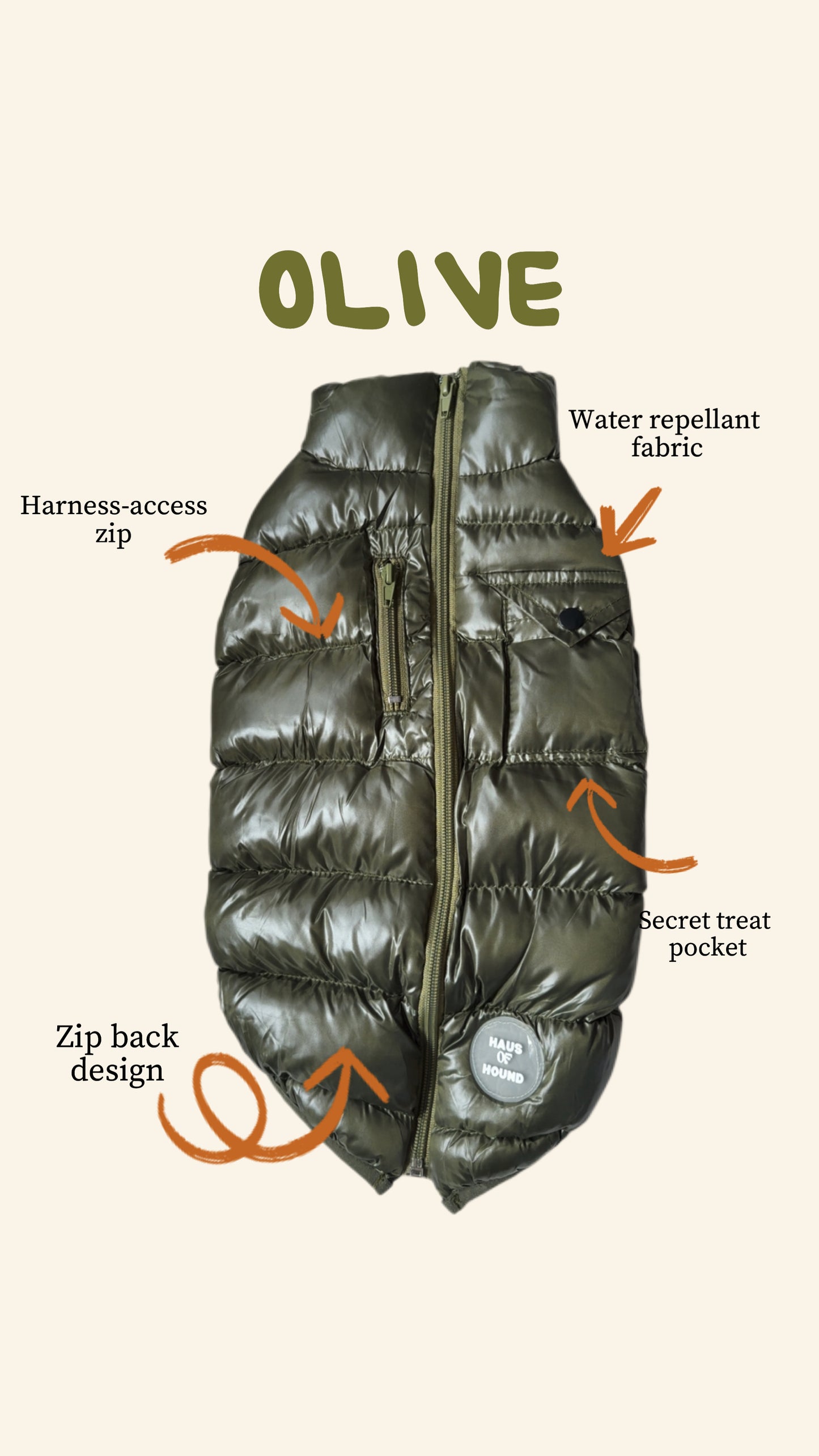 Olive Puffer Gilet