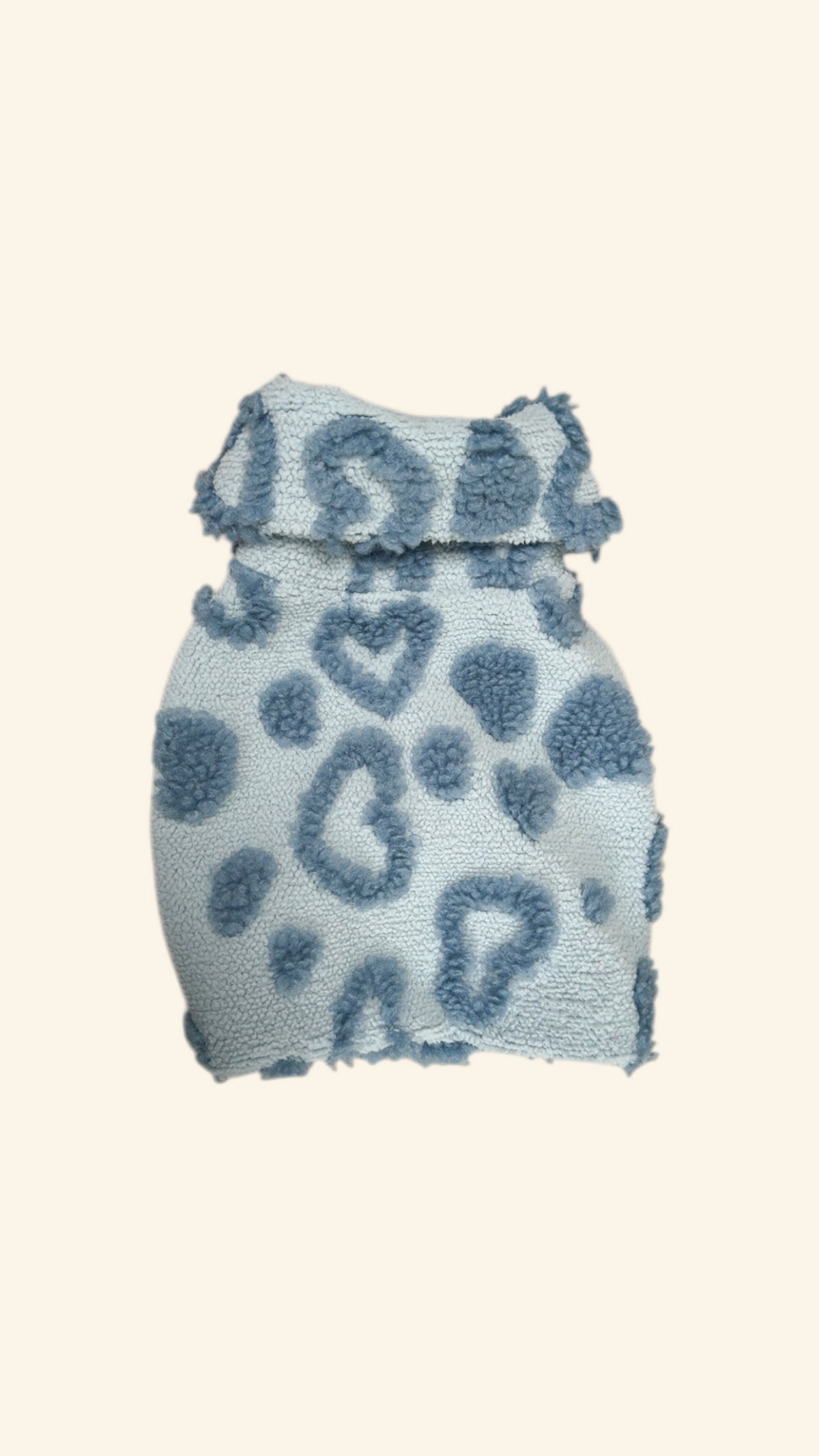 Baby Blue Heart Quarter Zip Fleece