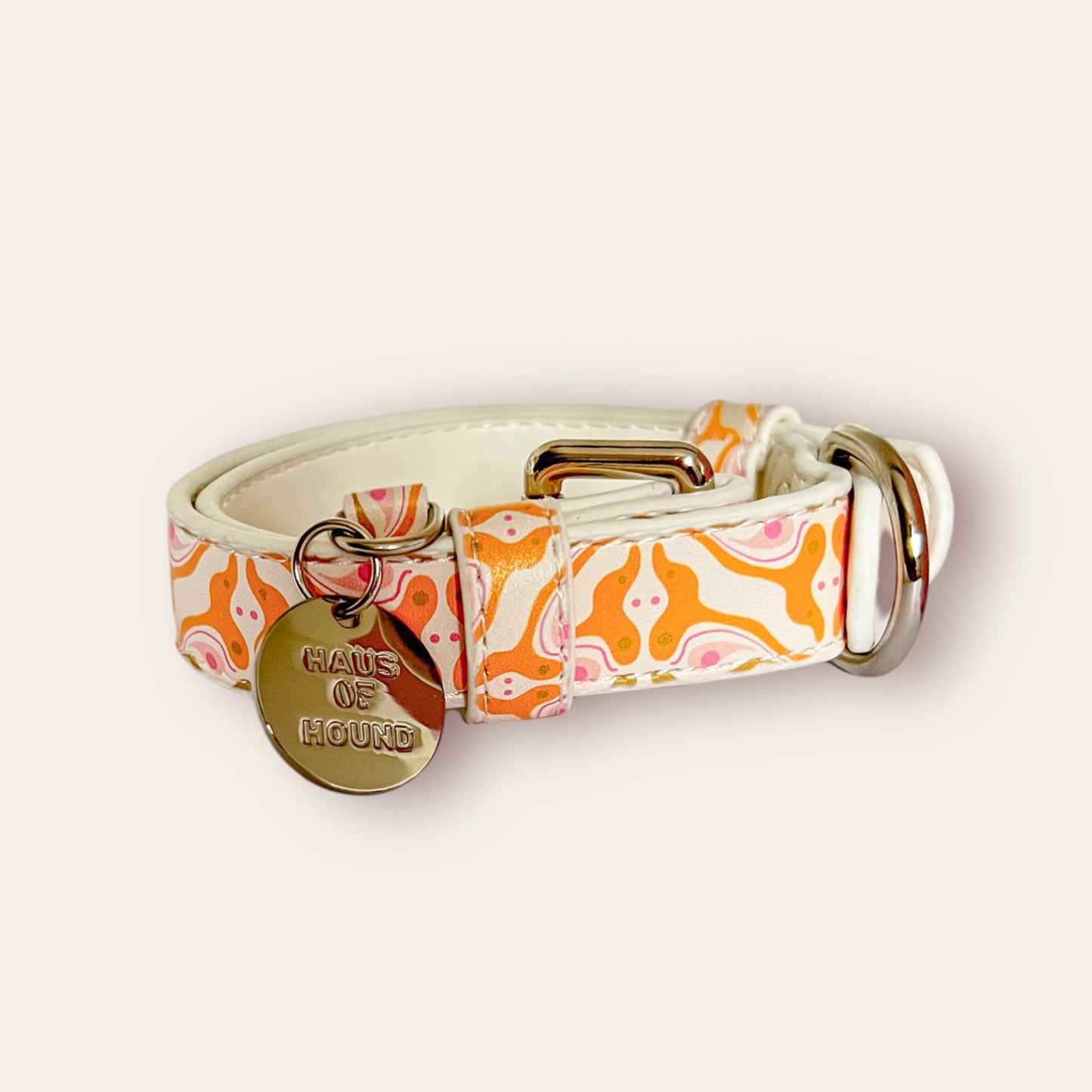 Vegan Leather Collar- Sunkist