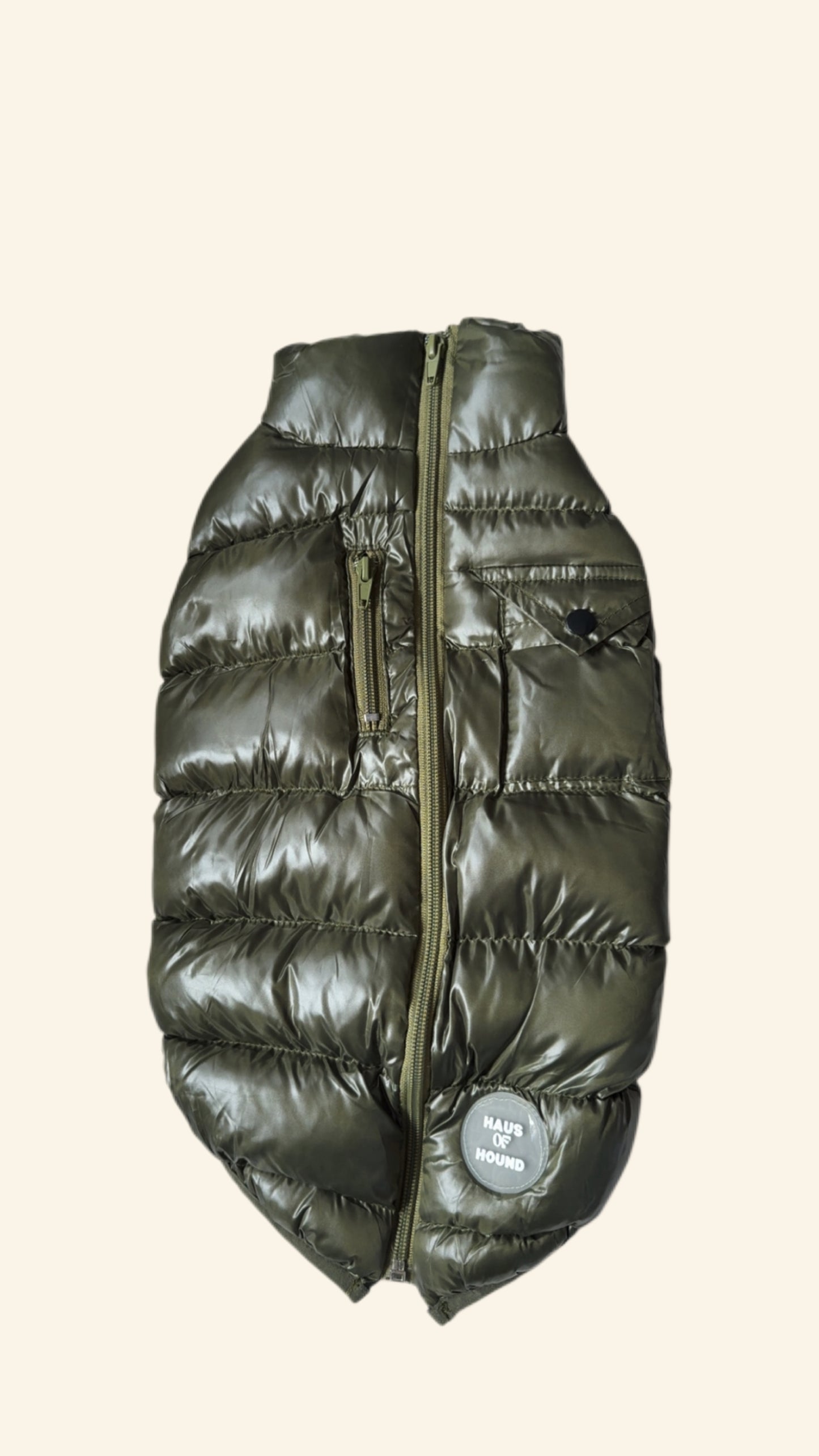 Olive Puffer Gilet