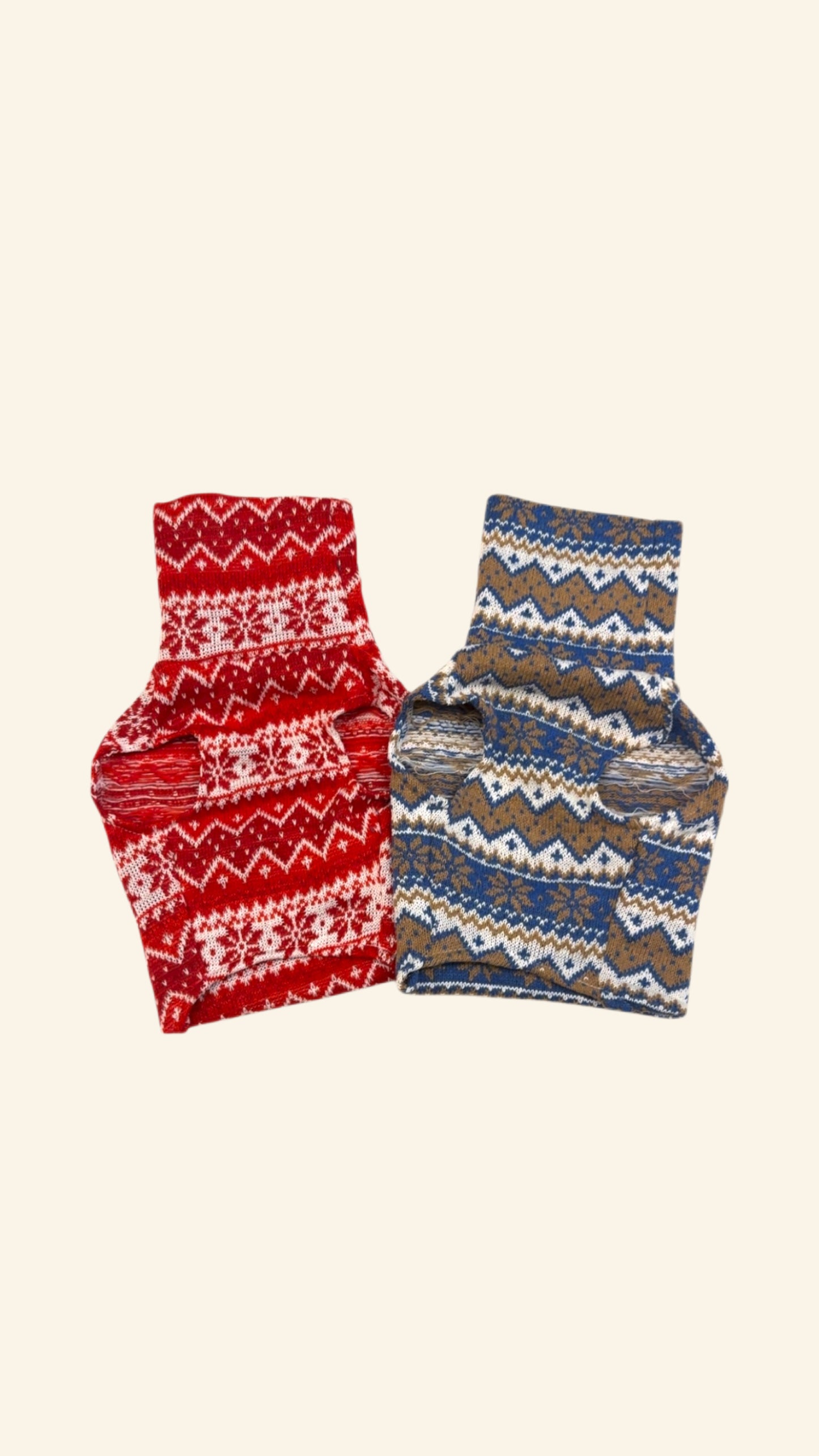 Festive Blue Knit Sweater