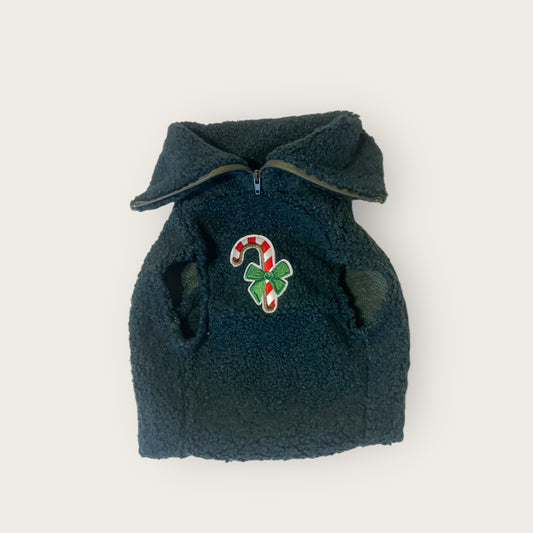 Classic Christmas Quarter Zip Fleece- Forest Green