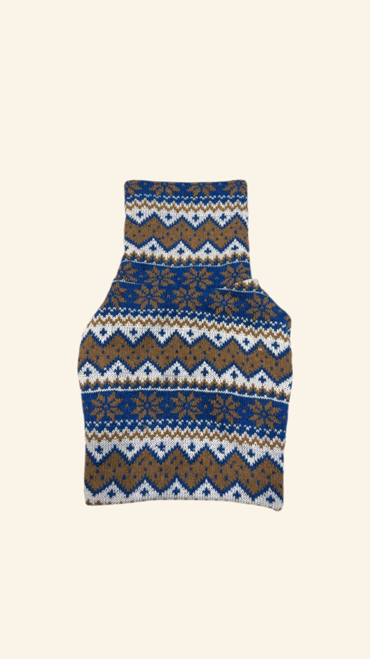 Festive Blue Knit Sweater