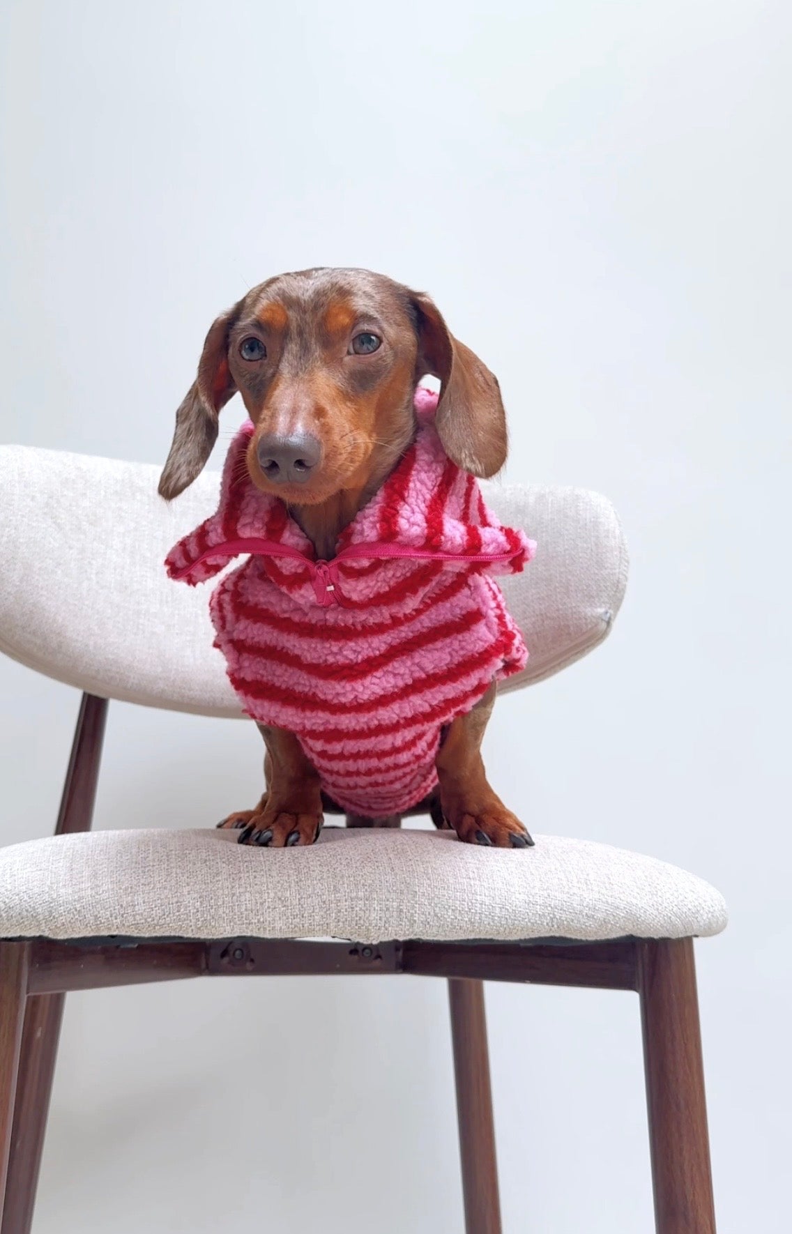 Candy Stripe Quarter Zip Fleece