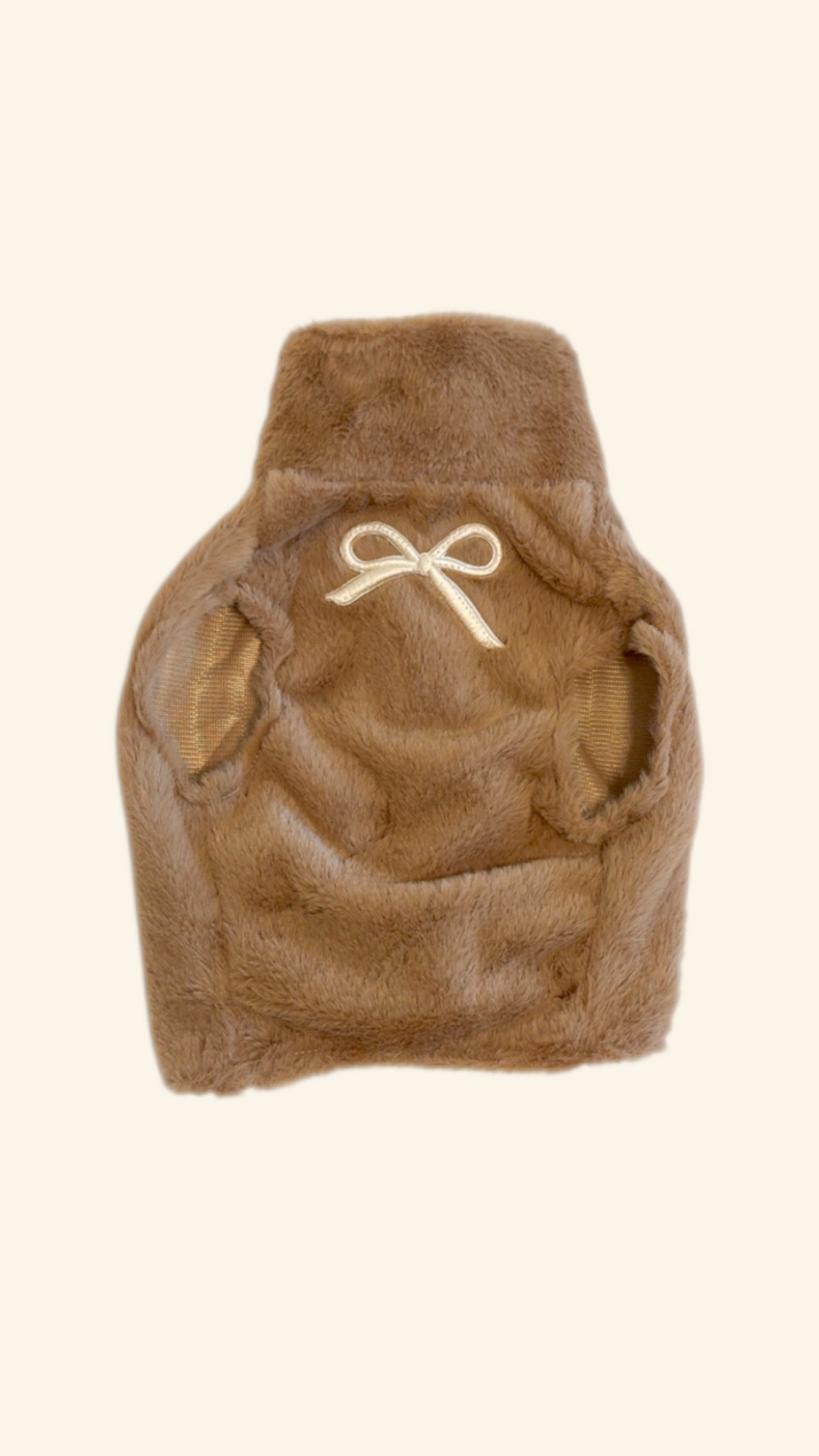 Truffle Faux Fur Full Zip Fleece