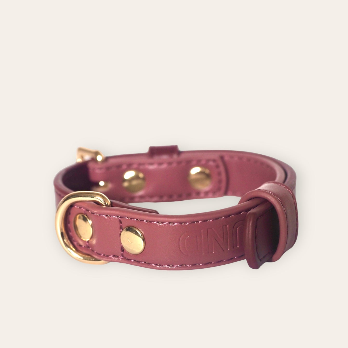 Vegan Leather Collar- Rosewood