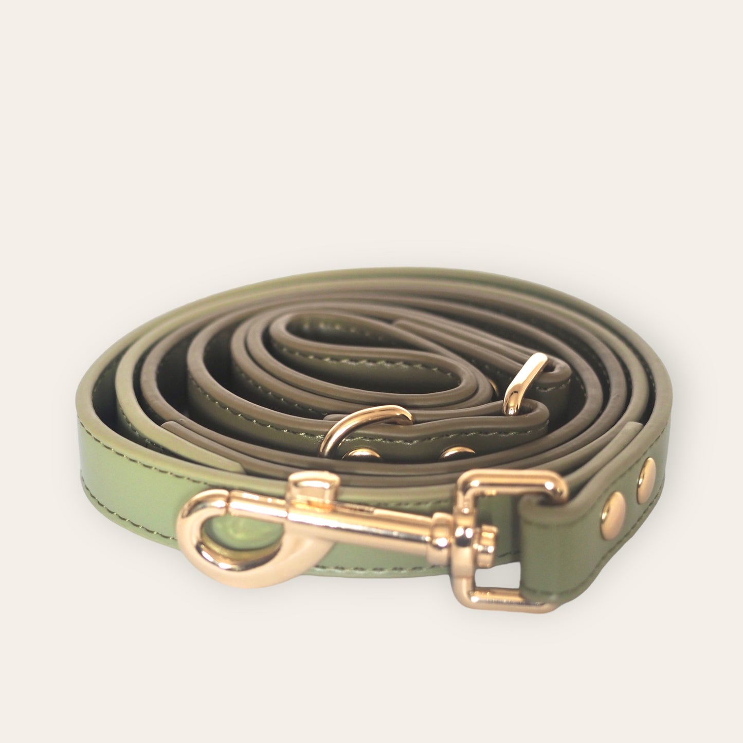 Vegan Leather Lead- Olive