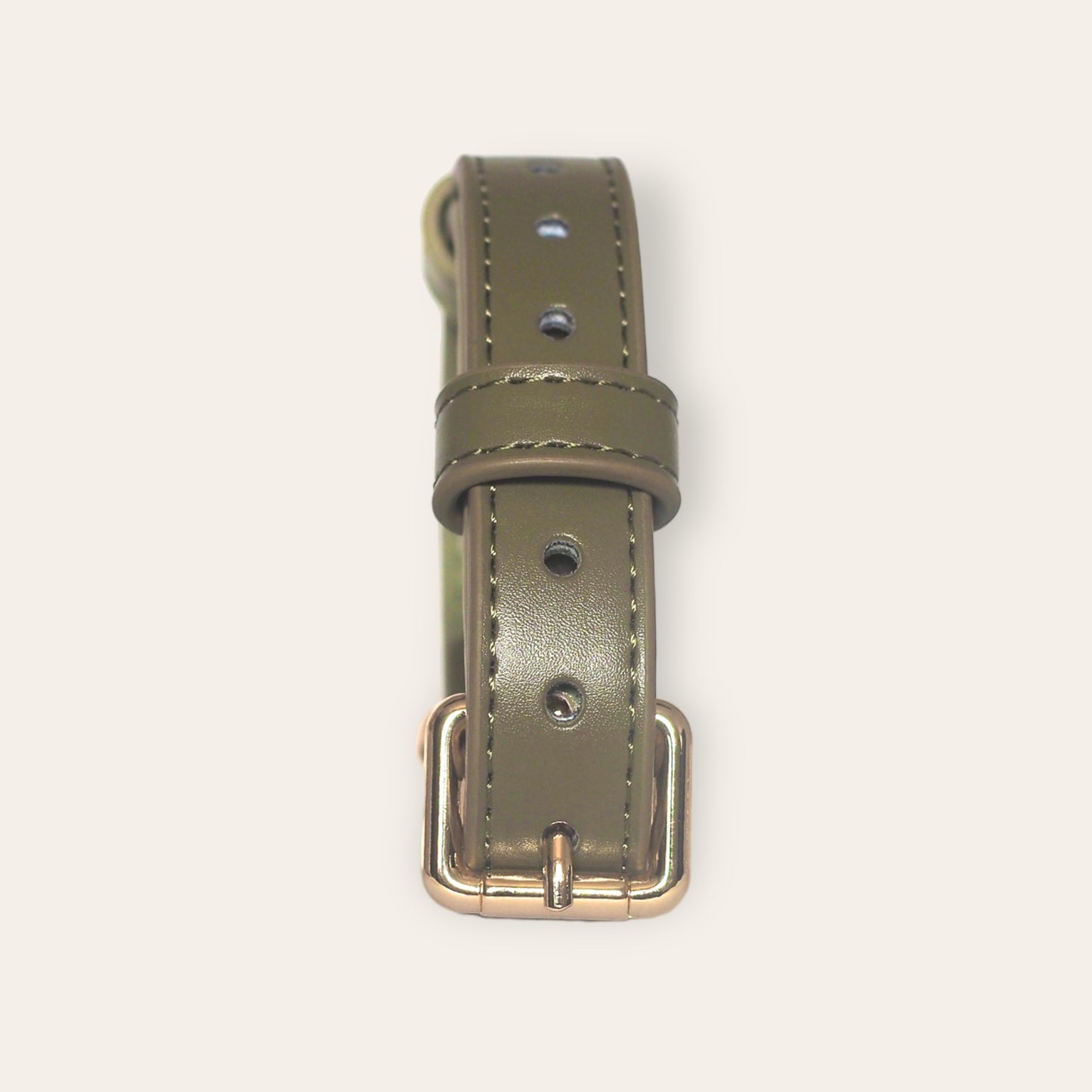 Vegan Leather Collar- Olive