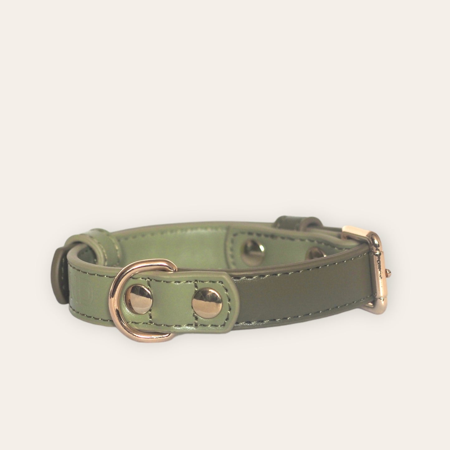 Vegan Leather Collar- Olive