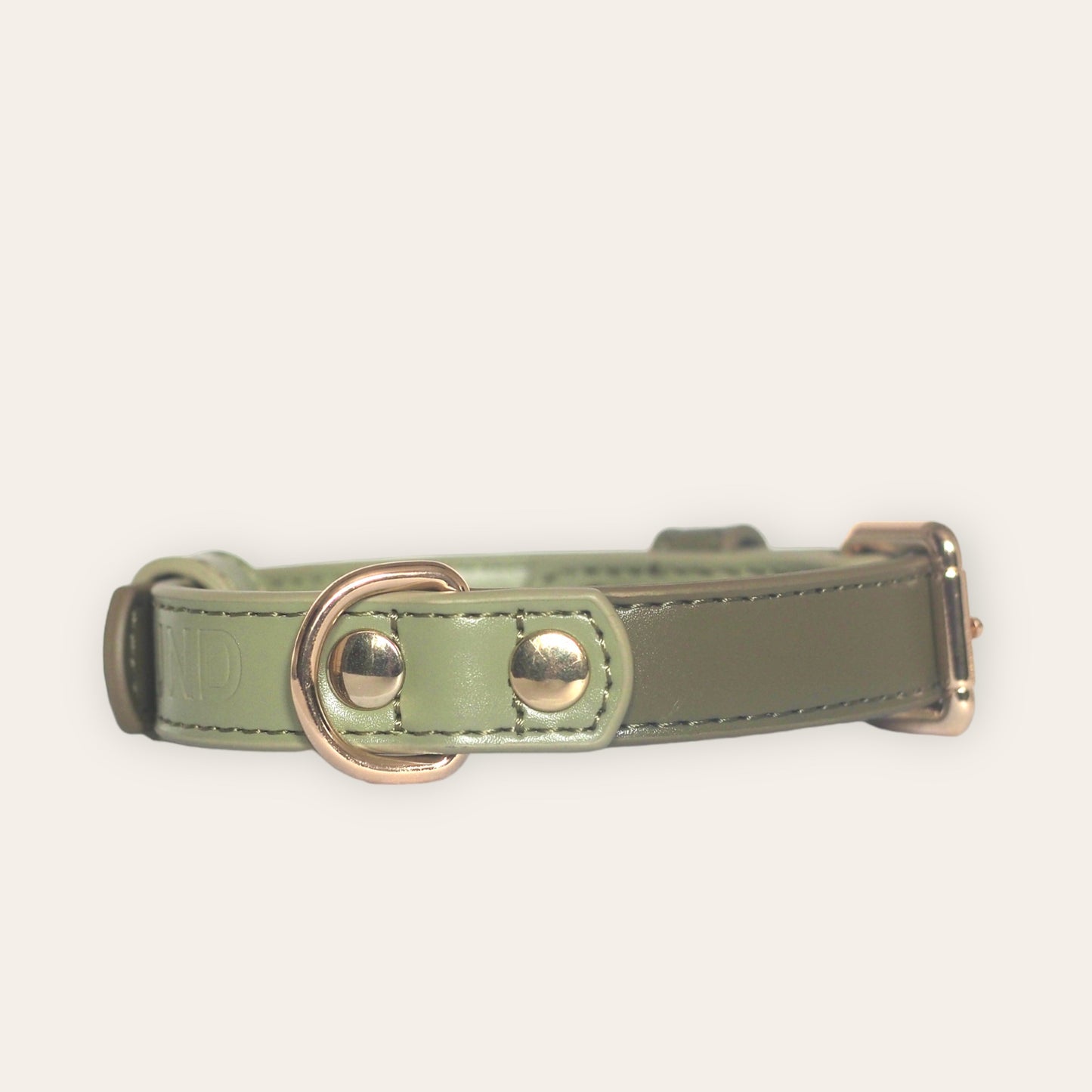 Vegan Leather Collar- Olive