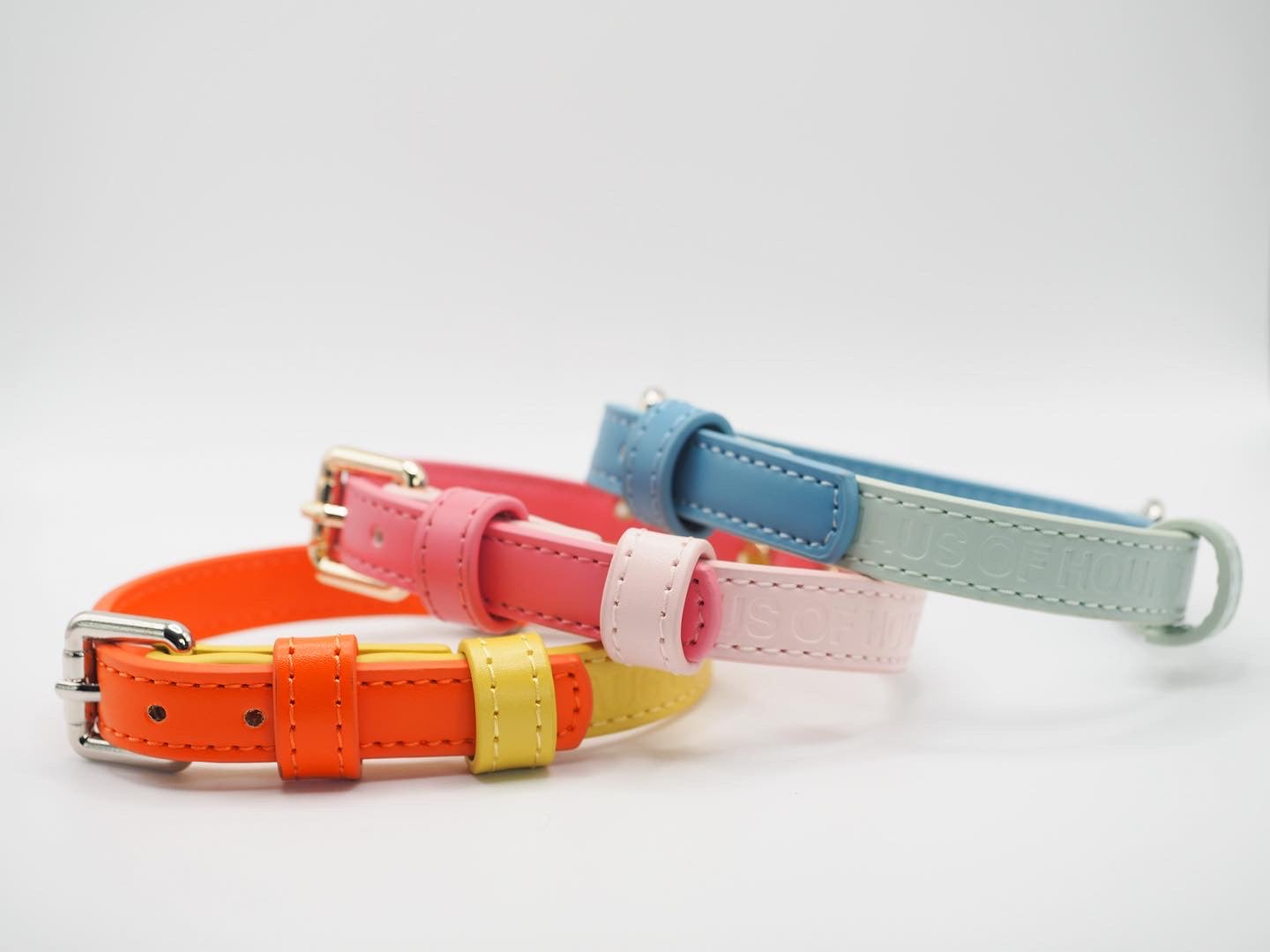 Vegan Leather Collar- Sea Foam