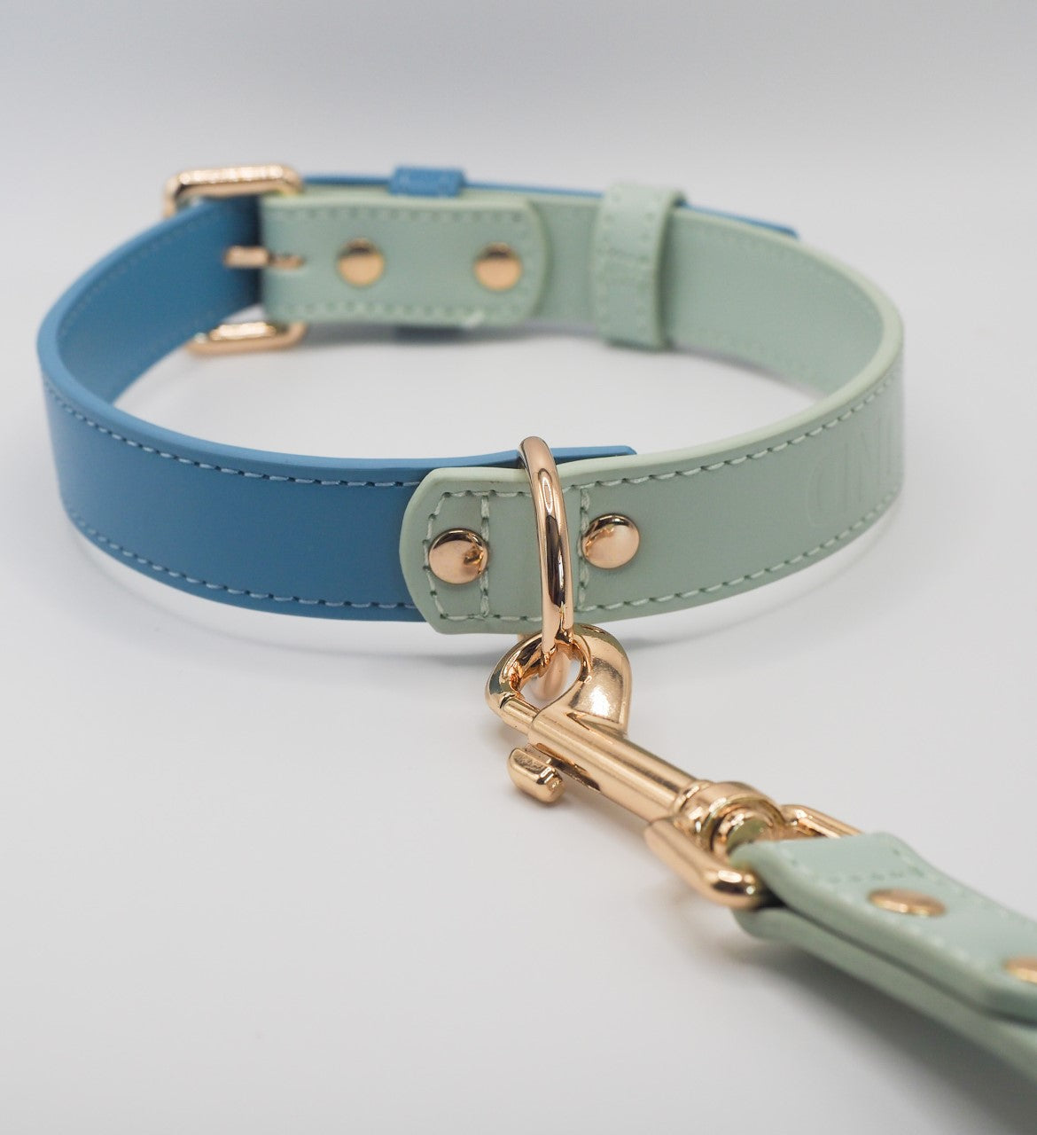 Vegan Leather Lead- Sea Foam