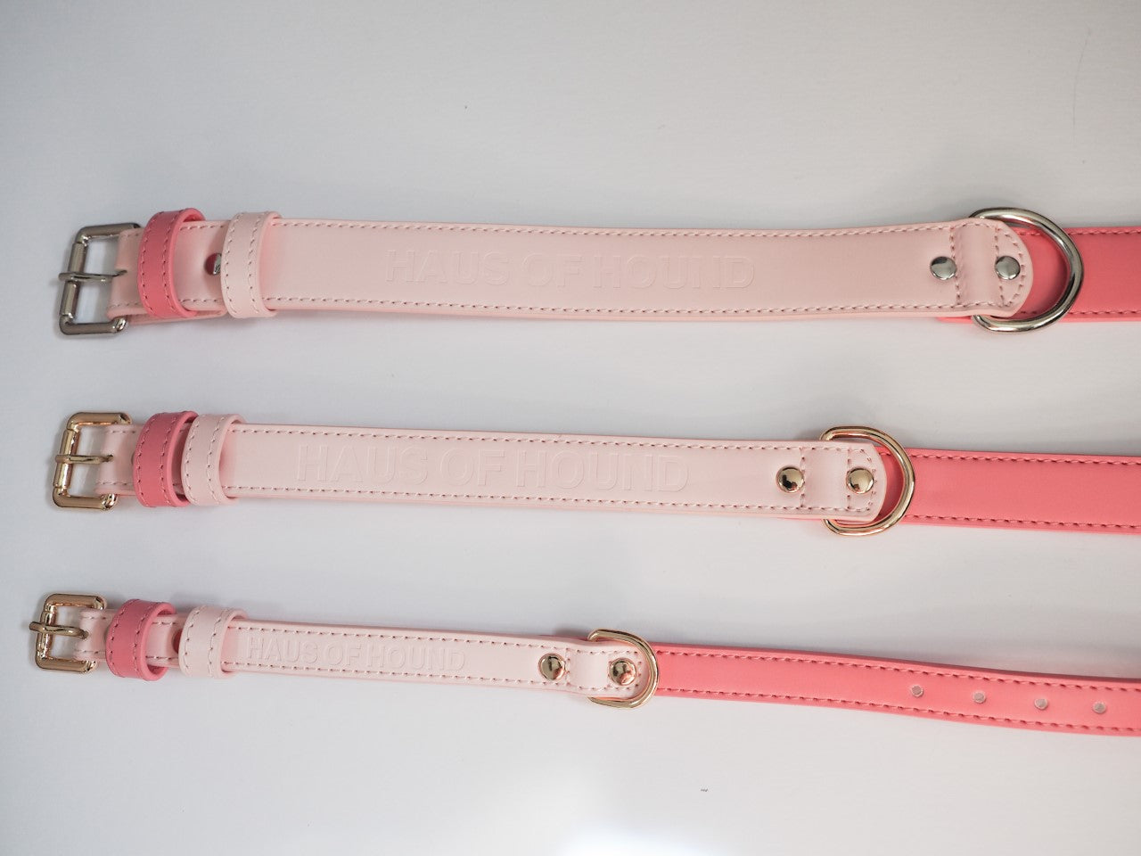 Vegan Leather Collar- Pink Lady